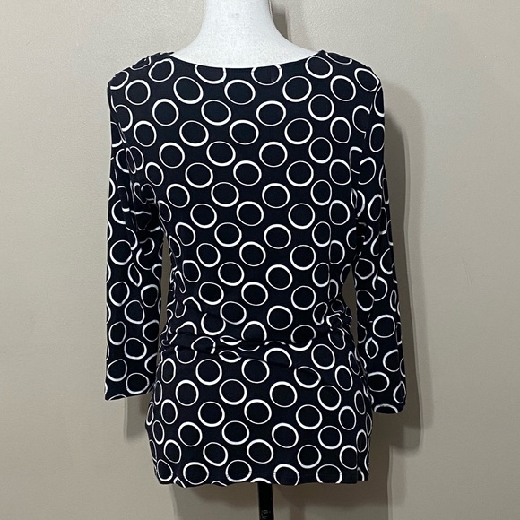 MICHAEL KORS || Twist Front V Neck Blouse size Medium - Picture 3 of 5